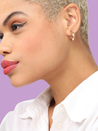 GOLD PLATED PARTY DESIGNER HOOP EARRING FOR WOMEN