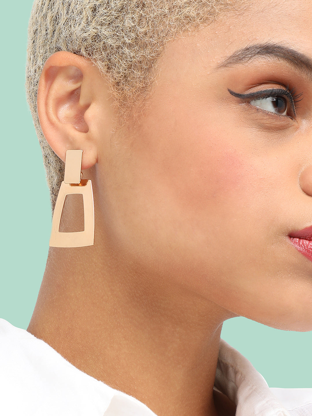 GOLD PLATED PARTY DESIGNER DROP EARRING FOR WOMEN
