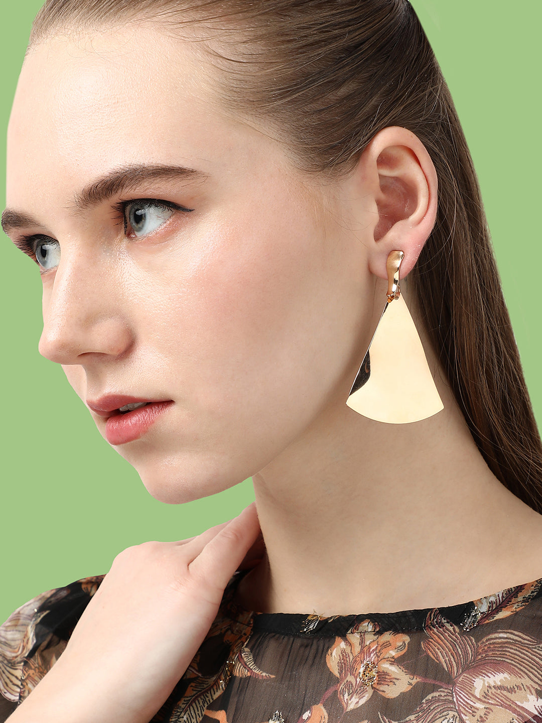 GOLD PLATED PARTY DESIGNER DROP EARRING FOR WOMEN
