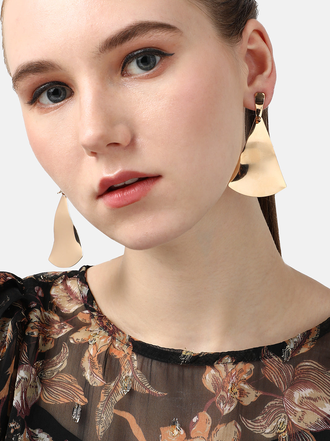 GOLD PLATED PARTY DESIGNER DROP EARRING FOR WOMEN