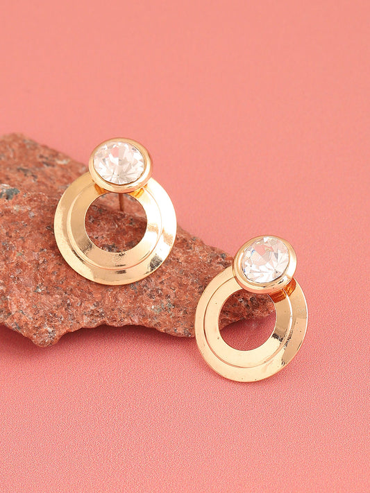 GOLD PLATED PARTY DESIGNER DROP EARRING FOR WOMEN