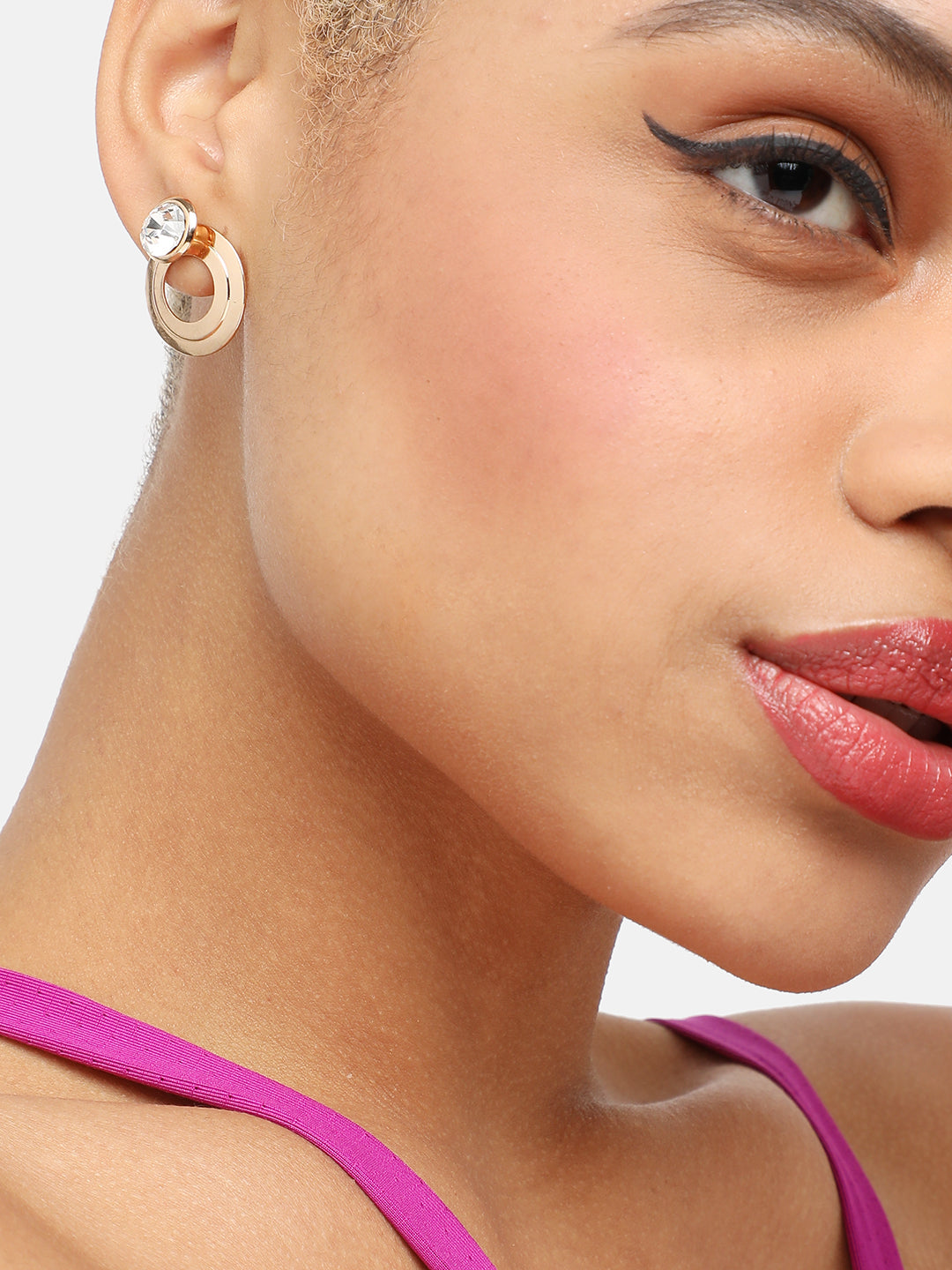 GOLD PLATED PARTY DESIGNER DROP EARRING FOR WOMEN