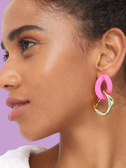 GOLD PLATED PARTY DESIGNER DROP EARRING FOR WOMEN