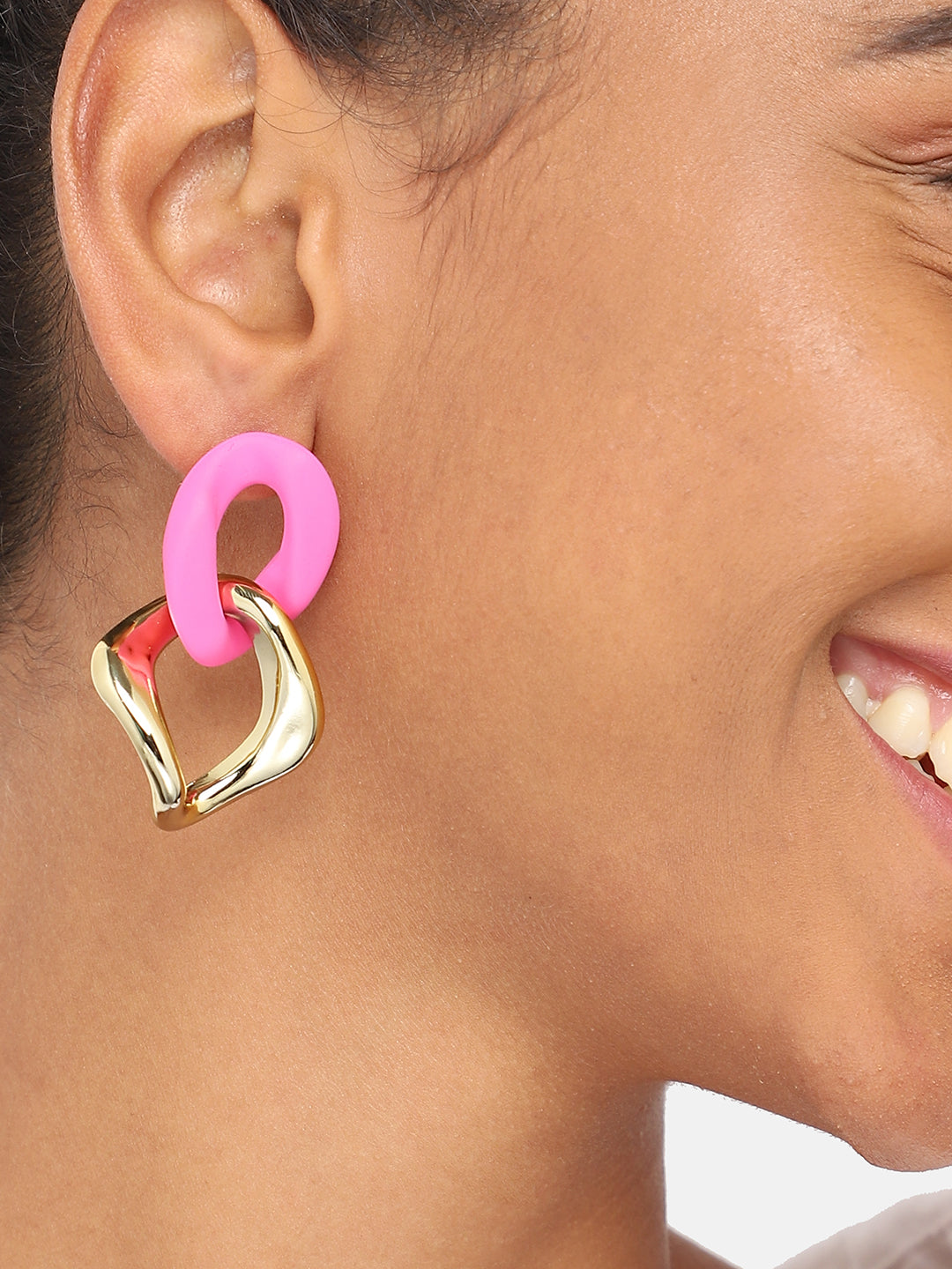 GOLD PLATED PARTY DESIGNER DROP EARRING FOR WOMEN