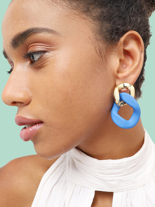GOLD PLATED PARTY DESIGNER DROP EARRING FOR WOMEN