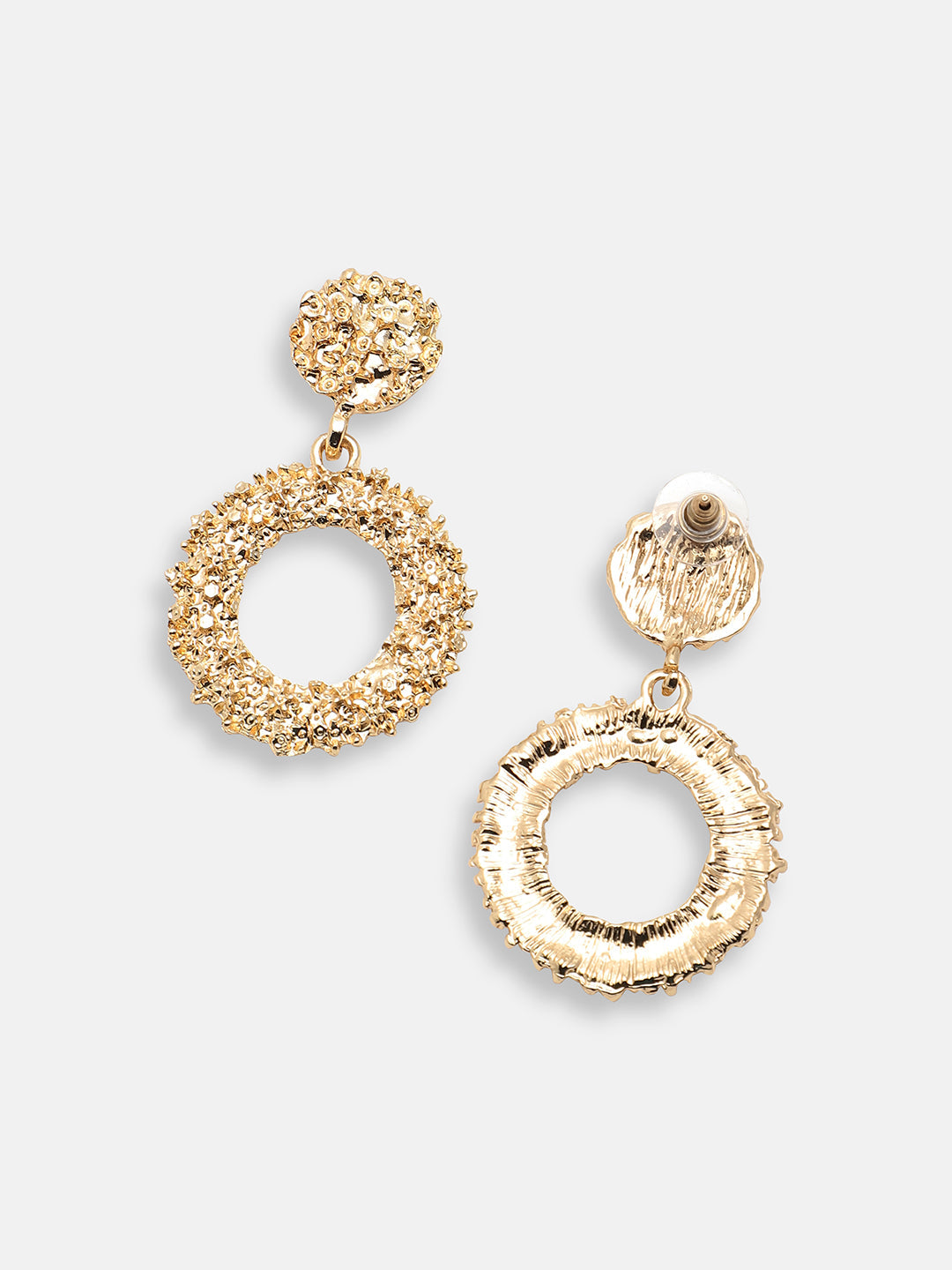 GOLD PLATED PARTY DESIGNER STONE DROP EARRING FOR WOMEN