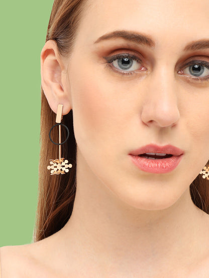 GOLD PLATED PARTY DESIGNER DROP EARRING FOR WOMEN