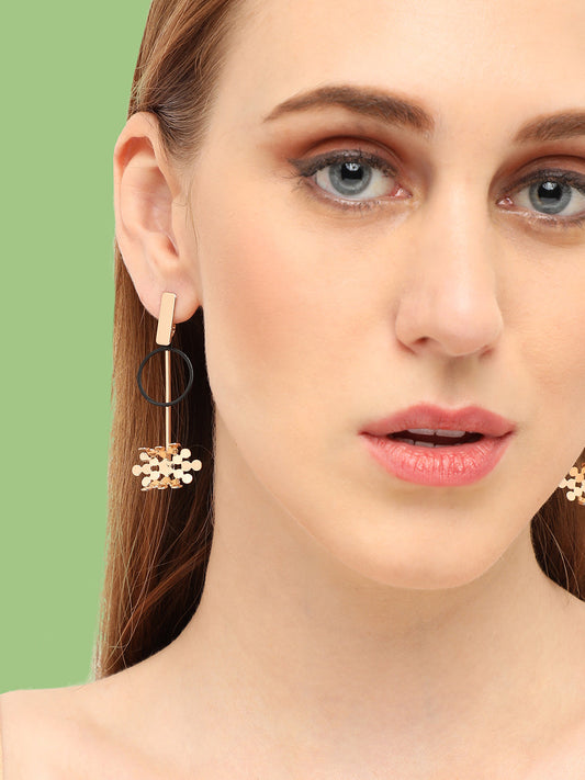 GOLD PLATED PARTY DESIGNER DROP EARRING FOR WOMEN