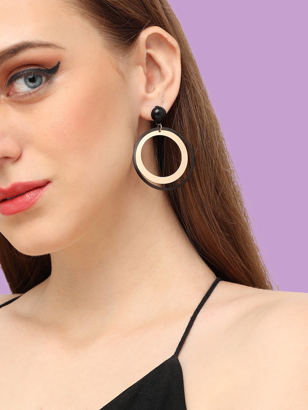 GOLD PLATED PARTY DESIGNER DROP EARRING FOR WOMEN