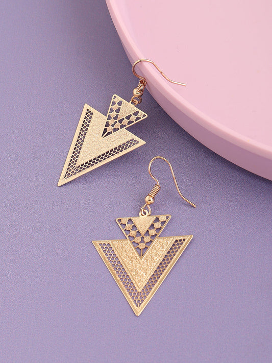 GOLD PLATED PARTY DESIGNER DROP EARRING FOR WOMEN