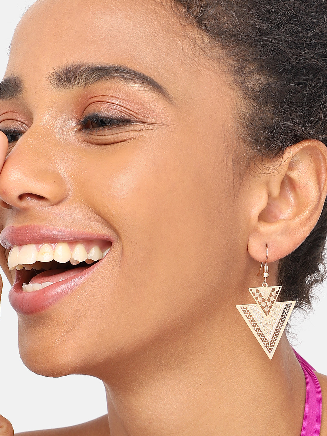 GOLD PLATED PARTY DESIGNER DROP EARRING FOR WOMEN