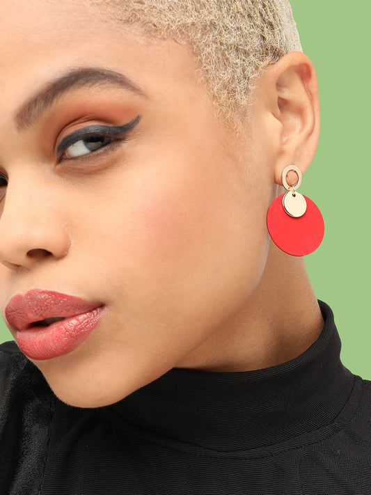 GOLD PLATED PARTY DESIGNER DROP EARRING FOR WOMEN