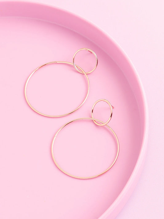 GOLD PLATED PARTY DESIGNER DROP EARRING FOR WOMEN