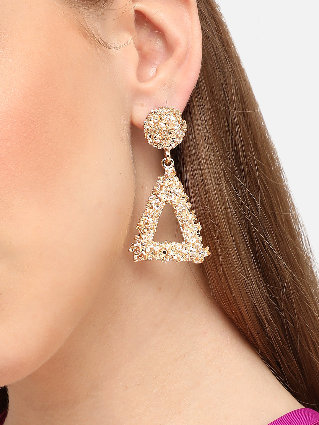 GOLD PLATED PARTY DESIGNER DROP EARRING FOR WOMEN