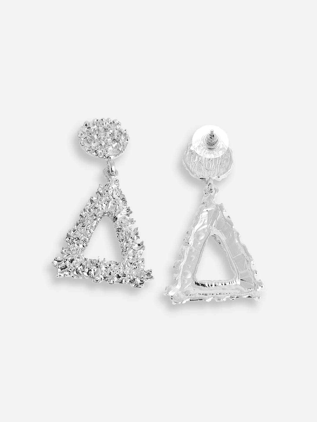 SILVER PLATED PARTY DESIGNER DROP EARRING FOR WOMEN