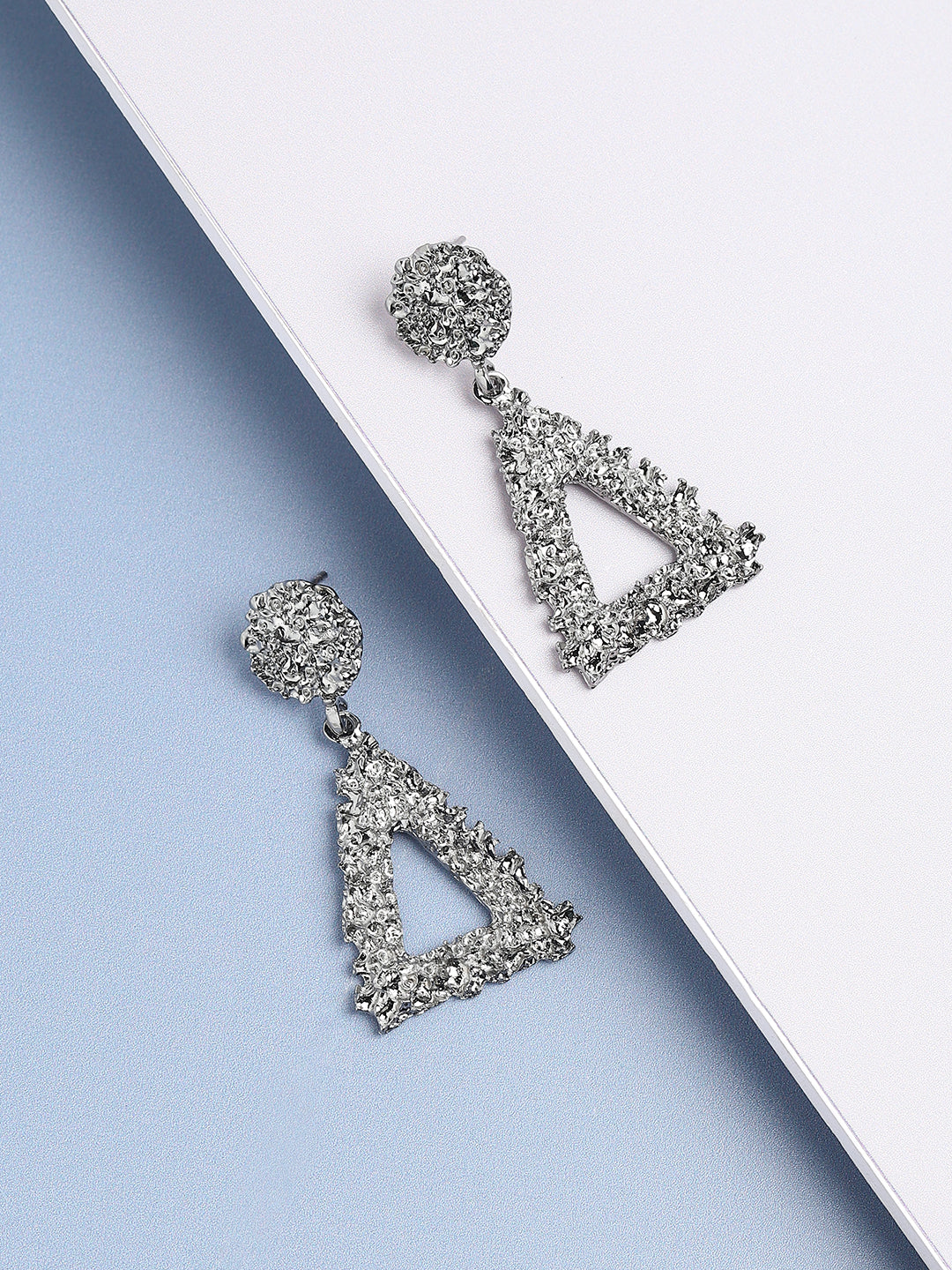 SILVER PLATED PARTY DESIGNER DROP EARRING FOR WOMEN