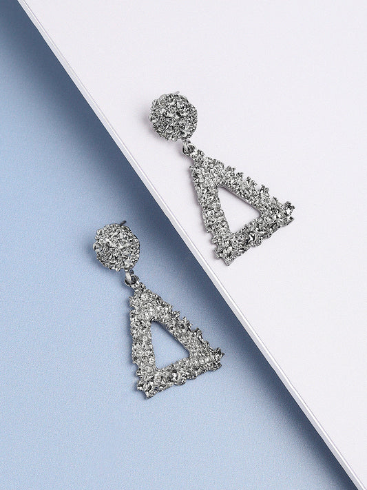 SILVER PLATED PARTY DESIGNER DROP EARRING FOR WOMEN
