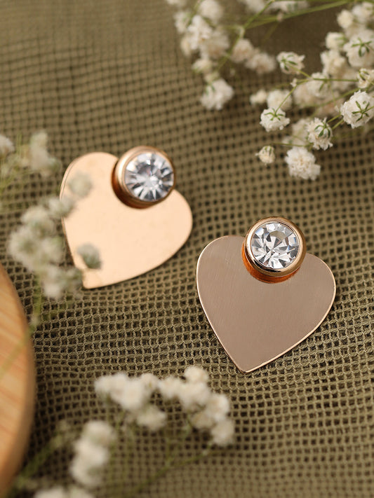 GOLD PLATED PARTY DESIGNER STONE DROP EARRING FOR WOMEN