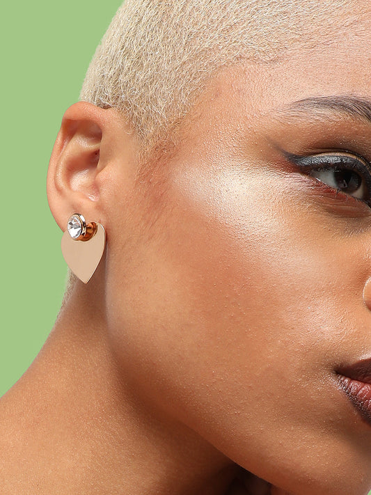 GOLD PLATED PARTY DESIGNER STONE DROP EARRING FOR WOMEN