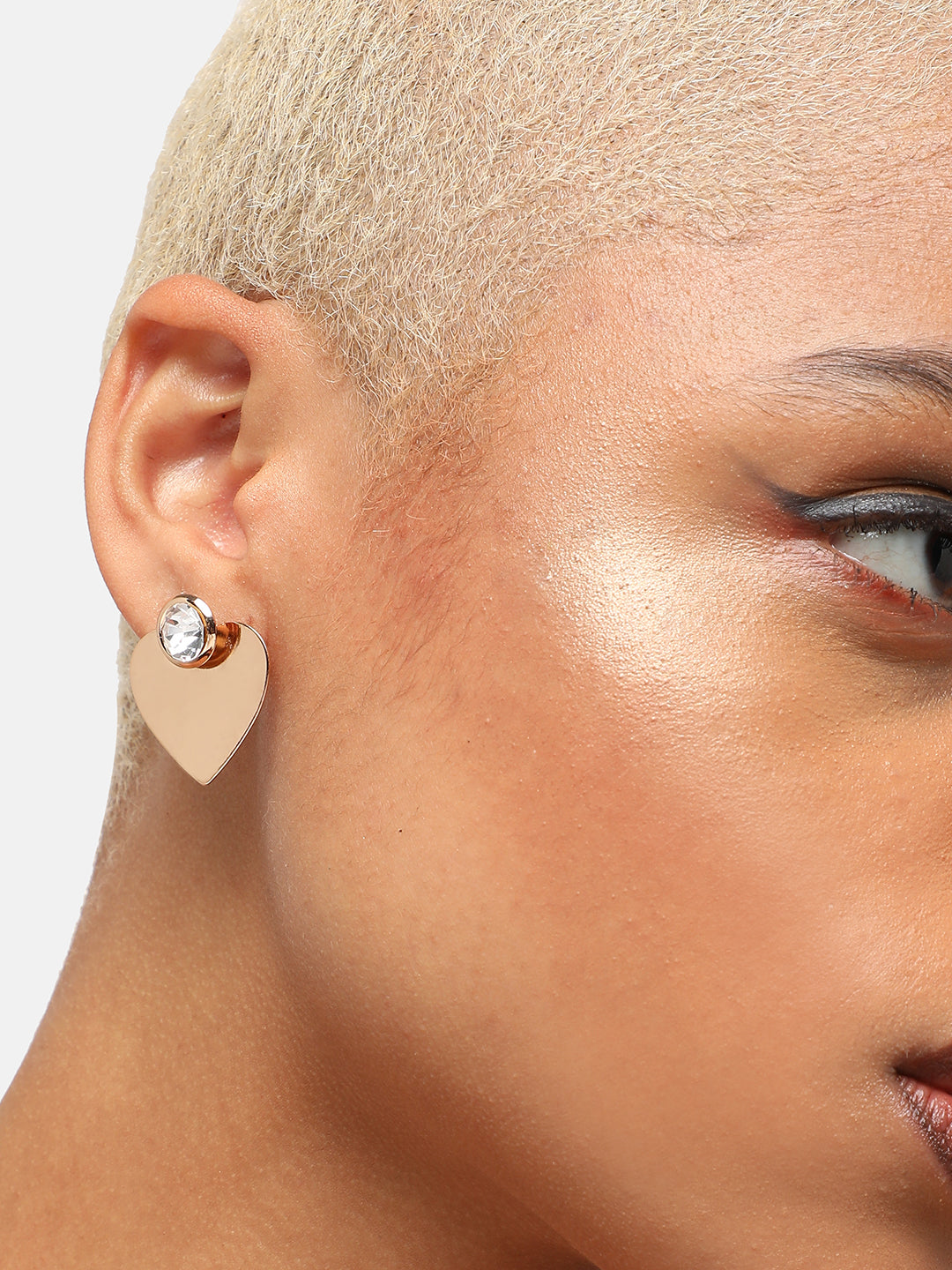 GOLD PLATED PARTY DESIGNER STONE DROP EARRING FOR WOMEN