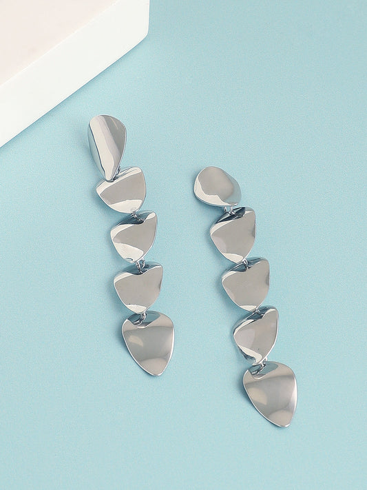 SILVER PLATED PARTY DESIGNER DROP EARRING FOR WOMEN