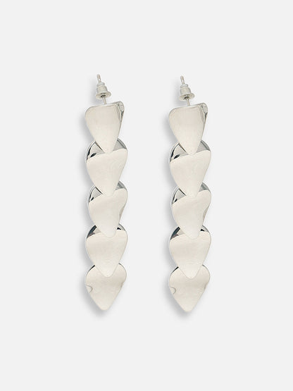 SILVER PLATED PARTY DESIGNER DROP EARRING FOR WOMEN