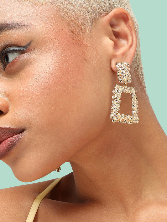 GOLD PLATED PARTY DESIGNER DROP EARRING FOR WOMEN