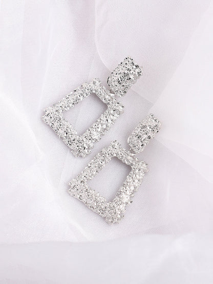 SILVER PLATED PARTY DESIGNER DROP EARRING FOR WOMEN