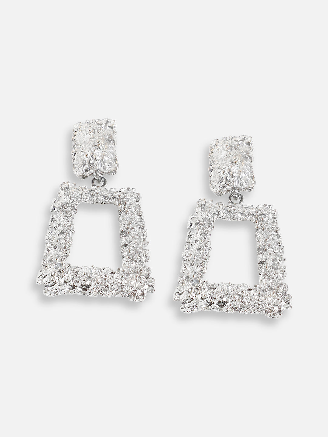 SILVER PLATED PARTY DESIGNER DROP EARRING FOR WOMEN