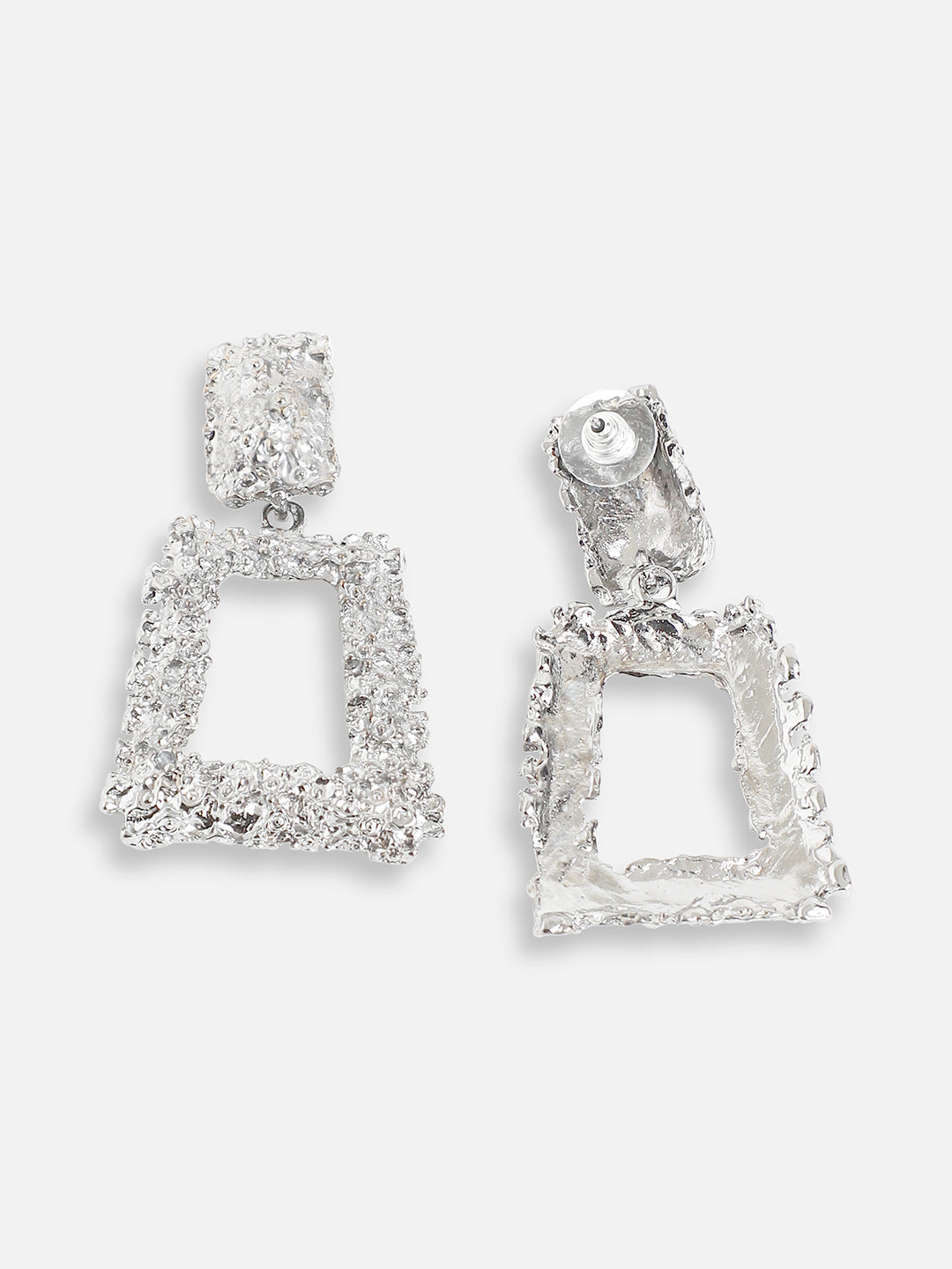 SILVER PLATED PARTY DESIGNER DROP EARRING FOR WOMEN