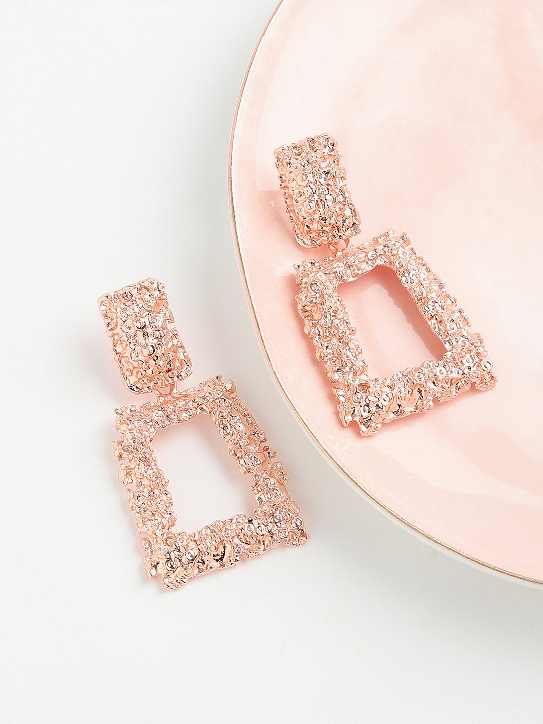 ROSE GOLD PLATED PARTY DESIGNER DROP EARRING FOR WOMEN