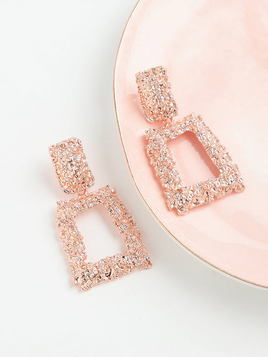 ROSE GOLD PLATED PARTY DESIGNER DROP EARRING FOR WOMEN