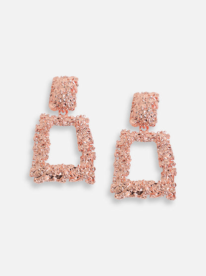 ROSE GOLD PLATED PARTY DESIGNER DROP EARRING FOR WOMEN