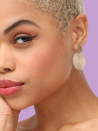 GOLD PLATED PARTY DESIGNER DROP EARRING FOR WOMEN