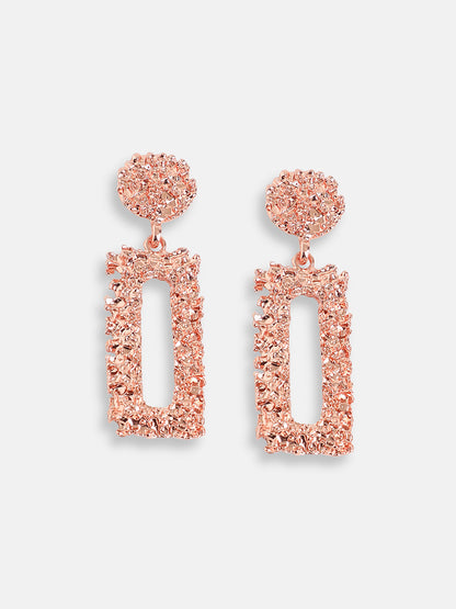 ROSE GOLD PLATED PARTY DESIGNER DROP EARRING FOR WOMEN