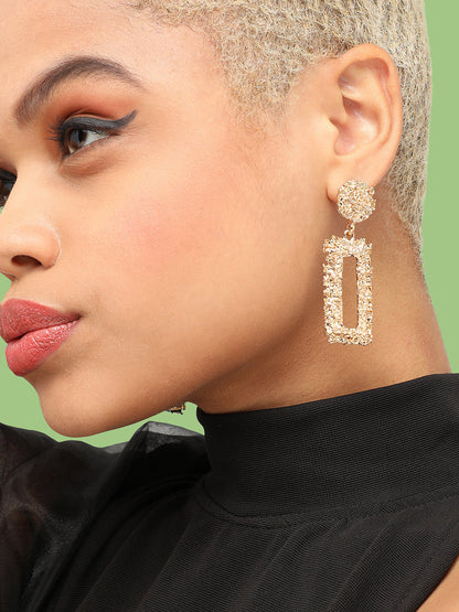GOLD PLATED PARTY DESIGNER DROP EARRING FOR WOMEN