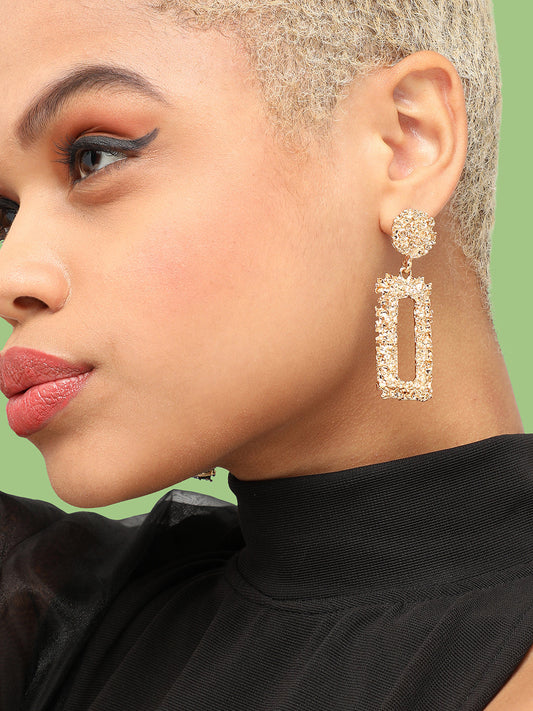 GOLD PLATED PARTY DESIGNER DROP EARRING FOR WOMEN