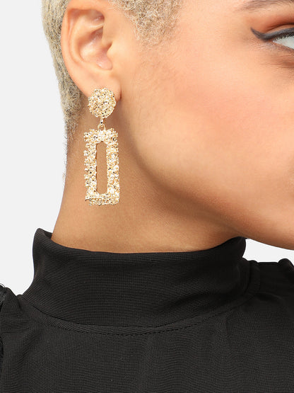 GOLD PLATED PARTY DESIGNER DROP EARRING FOR WOMEN