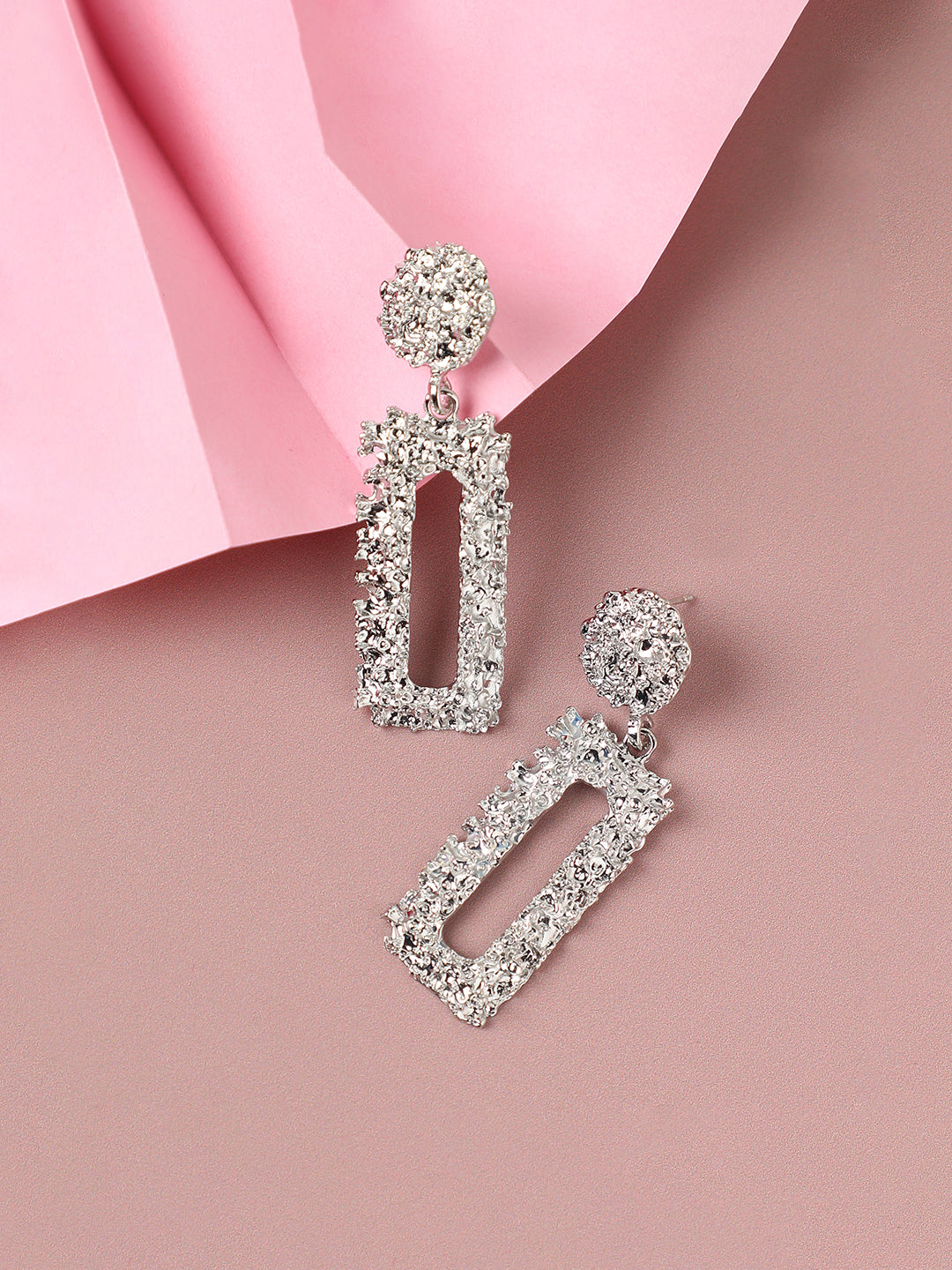 SILVER PLATED PARTY DESIGNER DROP EARRING FOR WOMEN