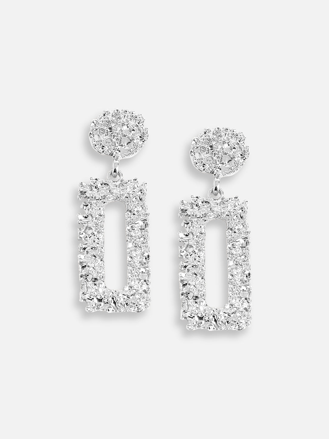SILVER PLATED PARTY DESIGNER DROP EARRING FOR WOMEN