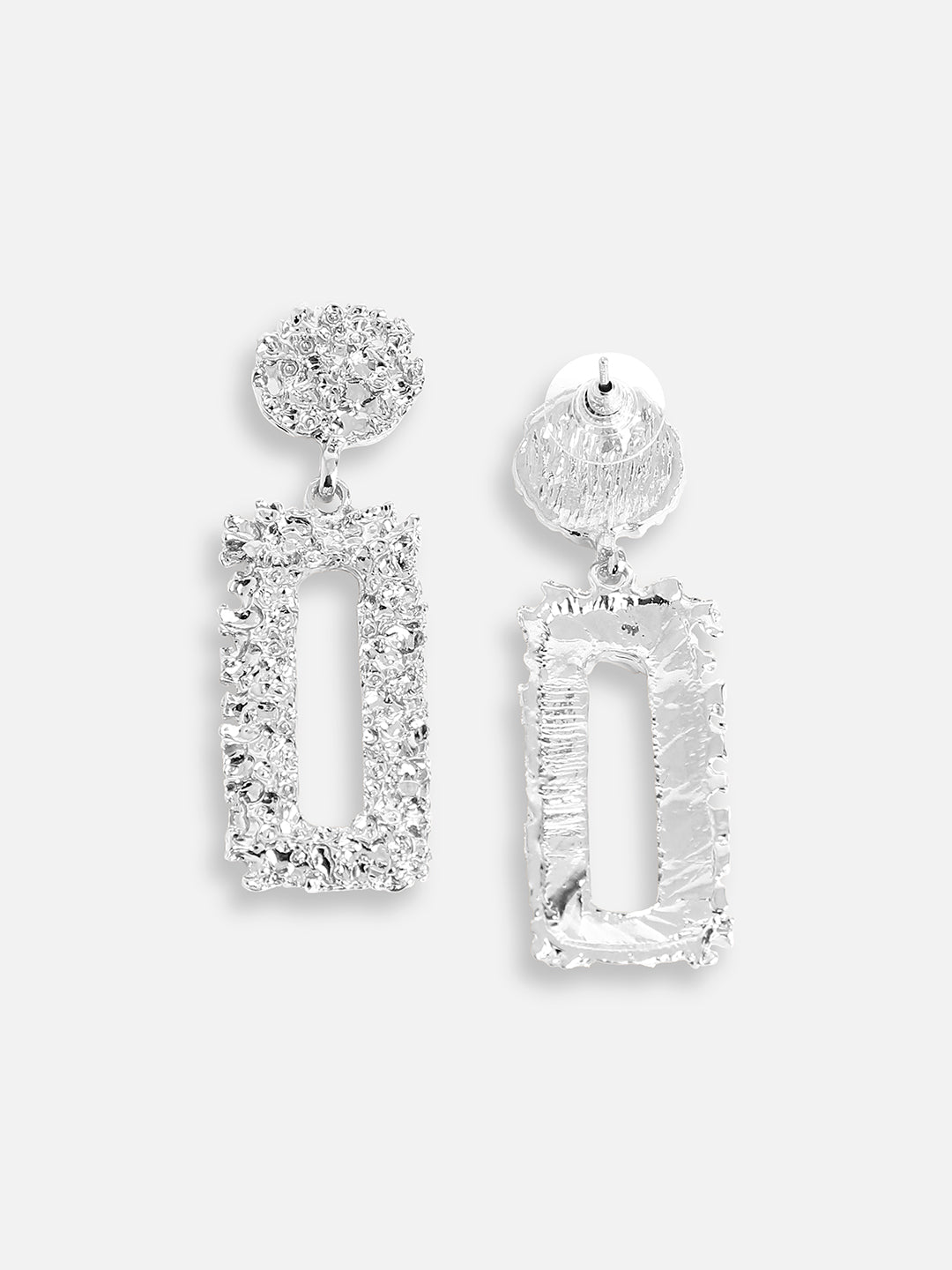 SILVER PLATED PARTY DESIGNER DROP EARRING FOR WOMEN