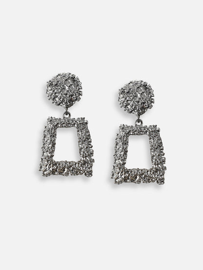 SILVER PLATED PARTY DESIGNER DROP EARRING FOR WOMEN