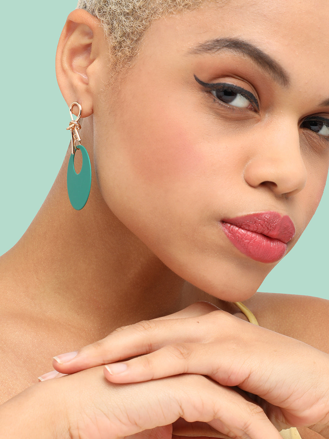 GOLD PLATED PARTY DESIGNER DROP EARRING FOR WOMEN