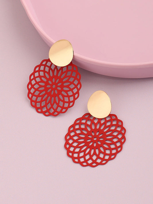 GOLD PLATED PARTY DESIGNER DROP EARRING FOR WOMEN