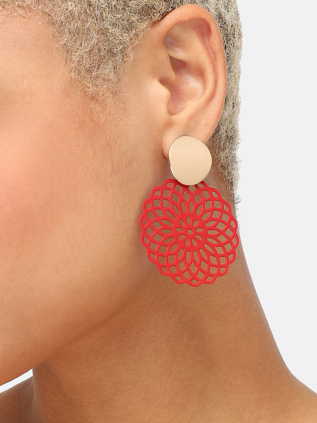 GOLD PLATED PARTY DESIGNER DROP EARRING FOR WOMEN