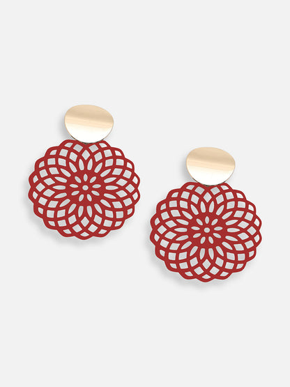 GOLD PLATED PARTY DESIGNER DROP EARRING FOR WOMEN