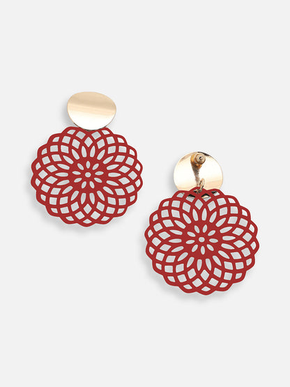 GOLD PLATED PARTY DESIGNER DROP EARRING FOR WOMEN