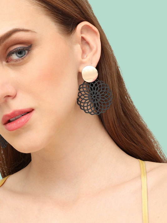 GOLD PLATED PARTY DESIGNER DROP EARRING FOR WOMEN