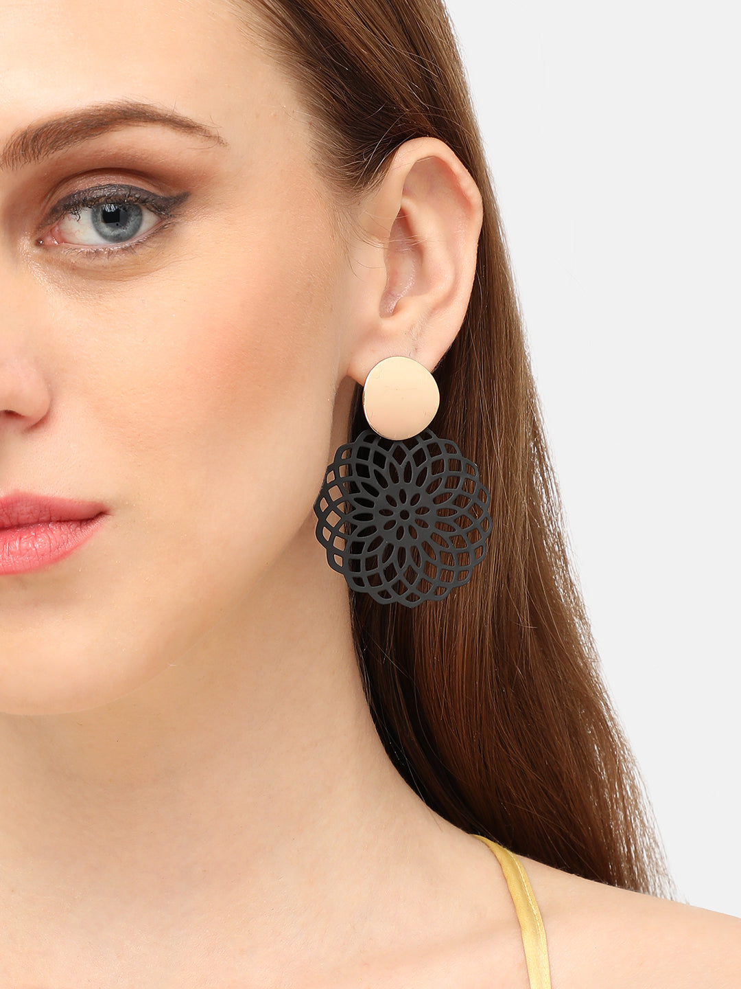 GOLD PLATED PARTY DESIGNER DROP EARRING FOR WOMEN