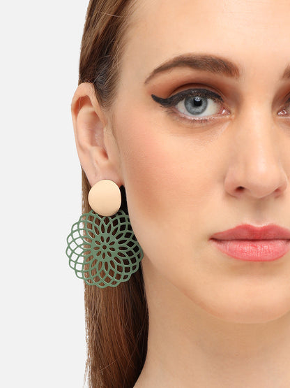 GOLD PLATED PARTY DESIGNER DROP EARRING FOR WOMEN